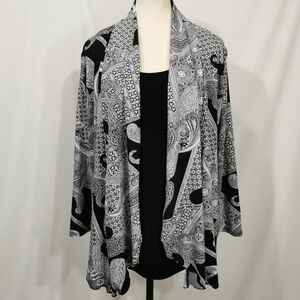 Vintage Vamp Duster Style Blouse w/ Attached Tank - Sz L/XL Open To Offers